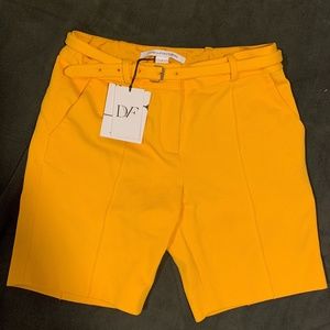 Diane Von Furstenberg New BoyMuda Yellow Shorts